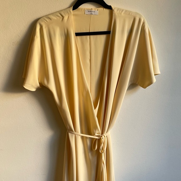 Wilfred Light Yellow Wrap Dress - Picture 3 of 5